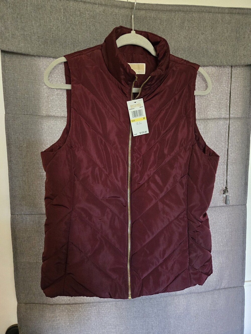 Michael Kors Vest Burgandy Wine Size Medium